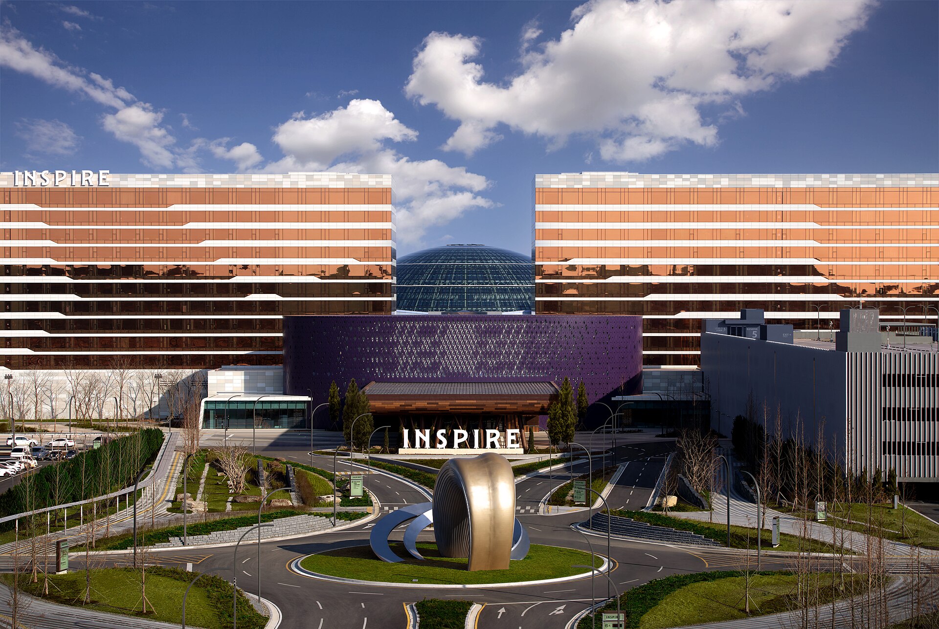 Main entrance and exterior of INSPIRE Entertainment Resort